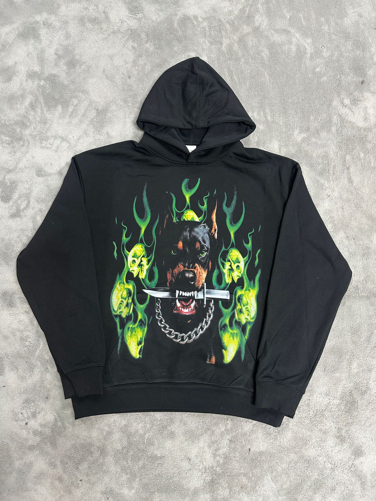 Cross border fashion VALE new retro hooded sweatshirt printed with American street hip-hop cotton versatile hooded sweatshirt