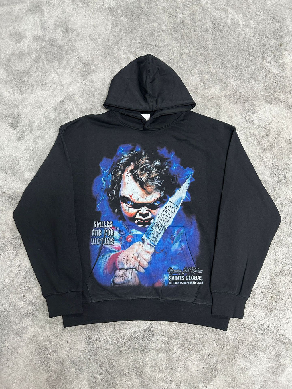 Cross border fashion VALE new retro hooded sweatshirt printed with American street hip-hop cotton versatile hooded sweatshirt