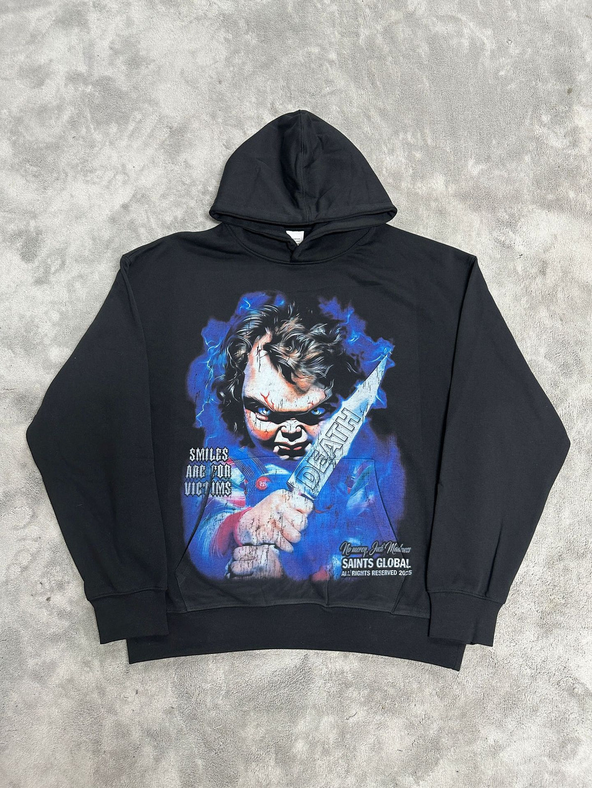 Cross border fashion VALE new retro hooded sweatshirt printed with American street hip-hop cotton versatile hooded sweatshirt