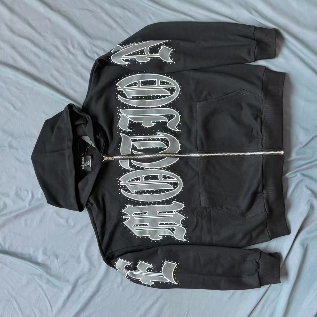 Cross border fashion new MIXEDEMOTION American street hip-hop pure cotton highly restored hooded sweatshirt