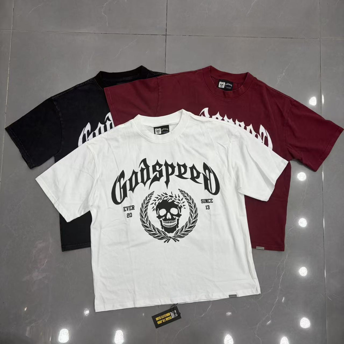 Cross border fashion Godspeed new American street hip-hop pure cotton retro vintage casual versatile short sleeved shirt