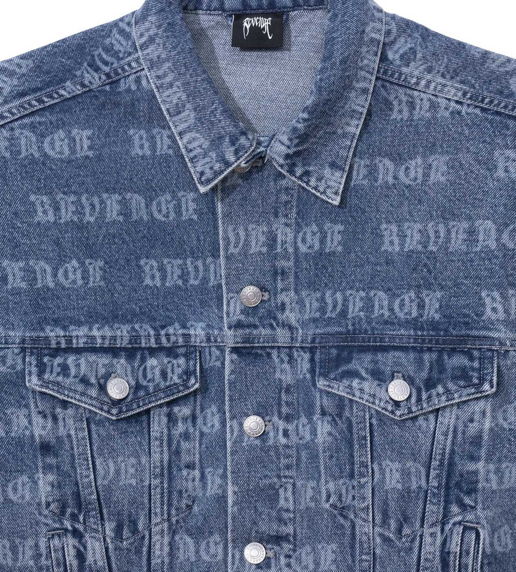 Revenge All Over Denim Jacket Indigo
