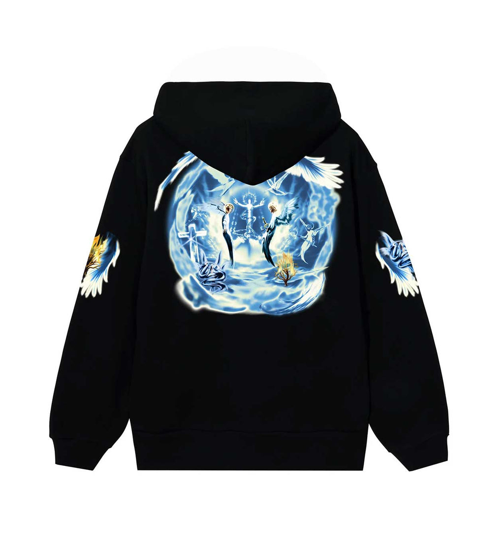 Revenge Angel Arch Logo Hoodie Black