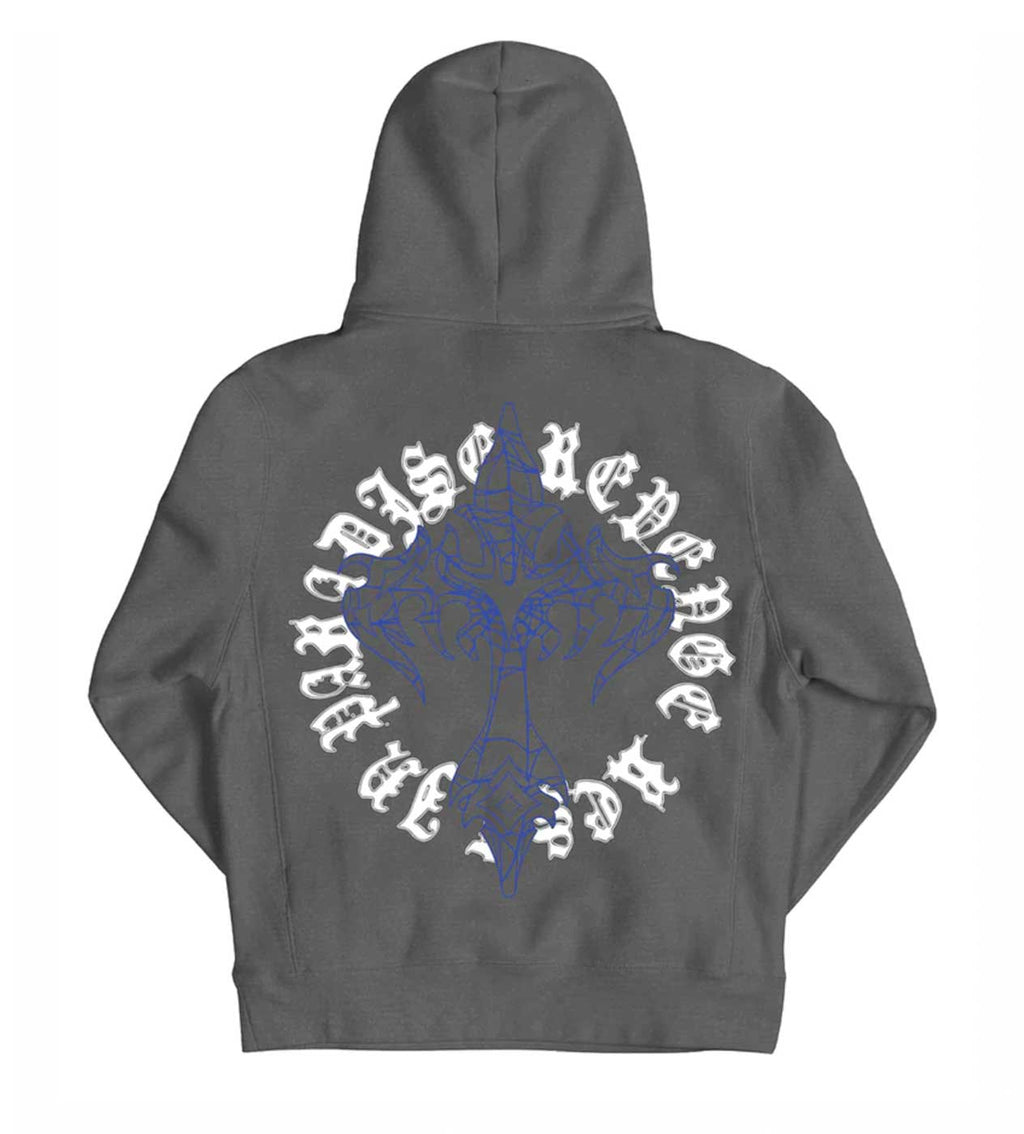 Revenge Web Cross Vintage Black Hoodie