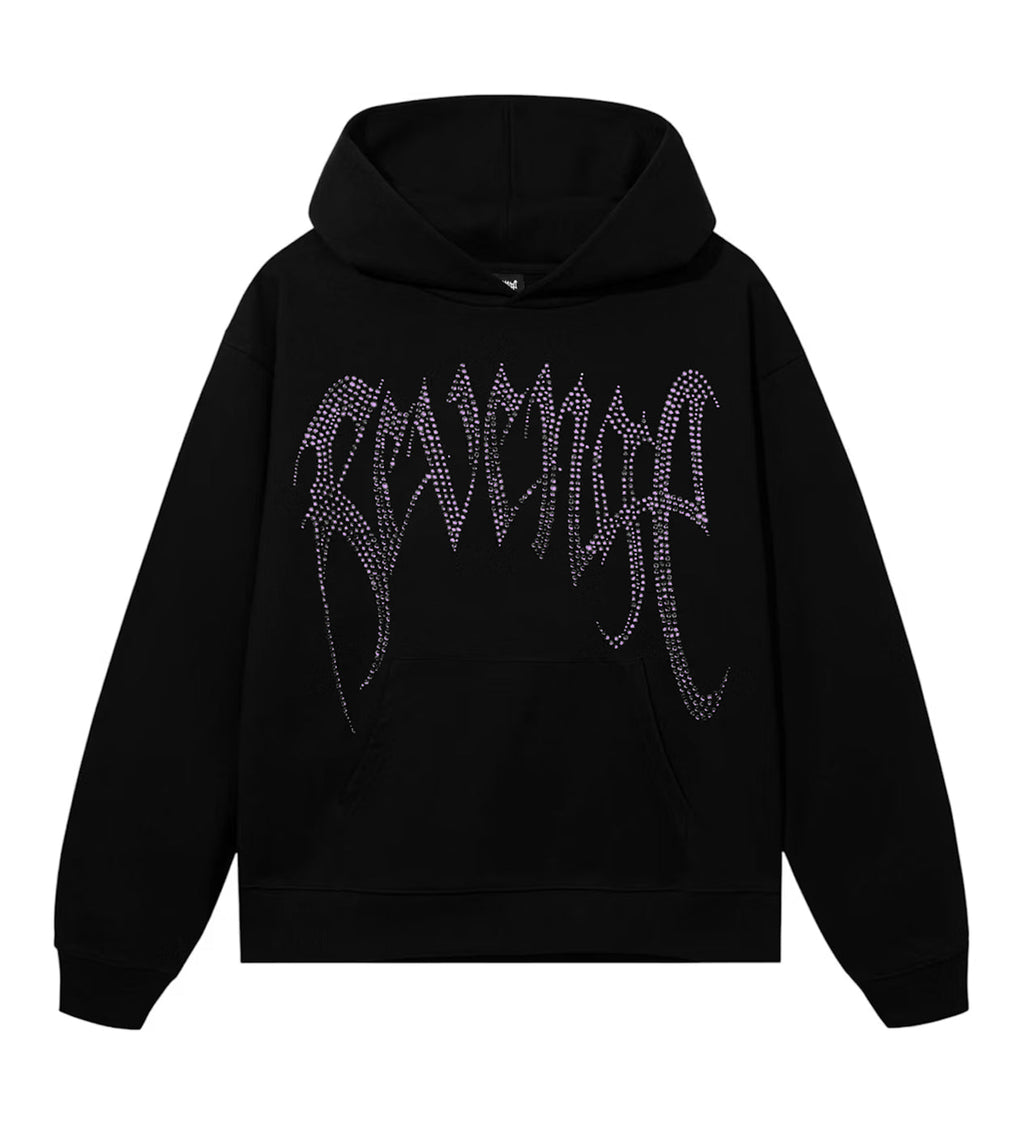 Revenge x Xxx Tentacion Heartbreak Bejeweled Hoodie Black/Purple