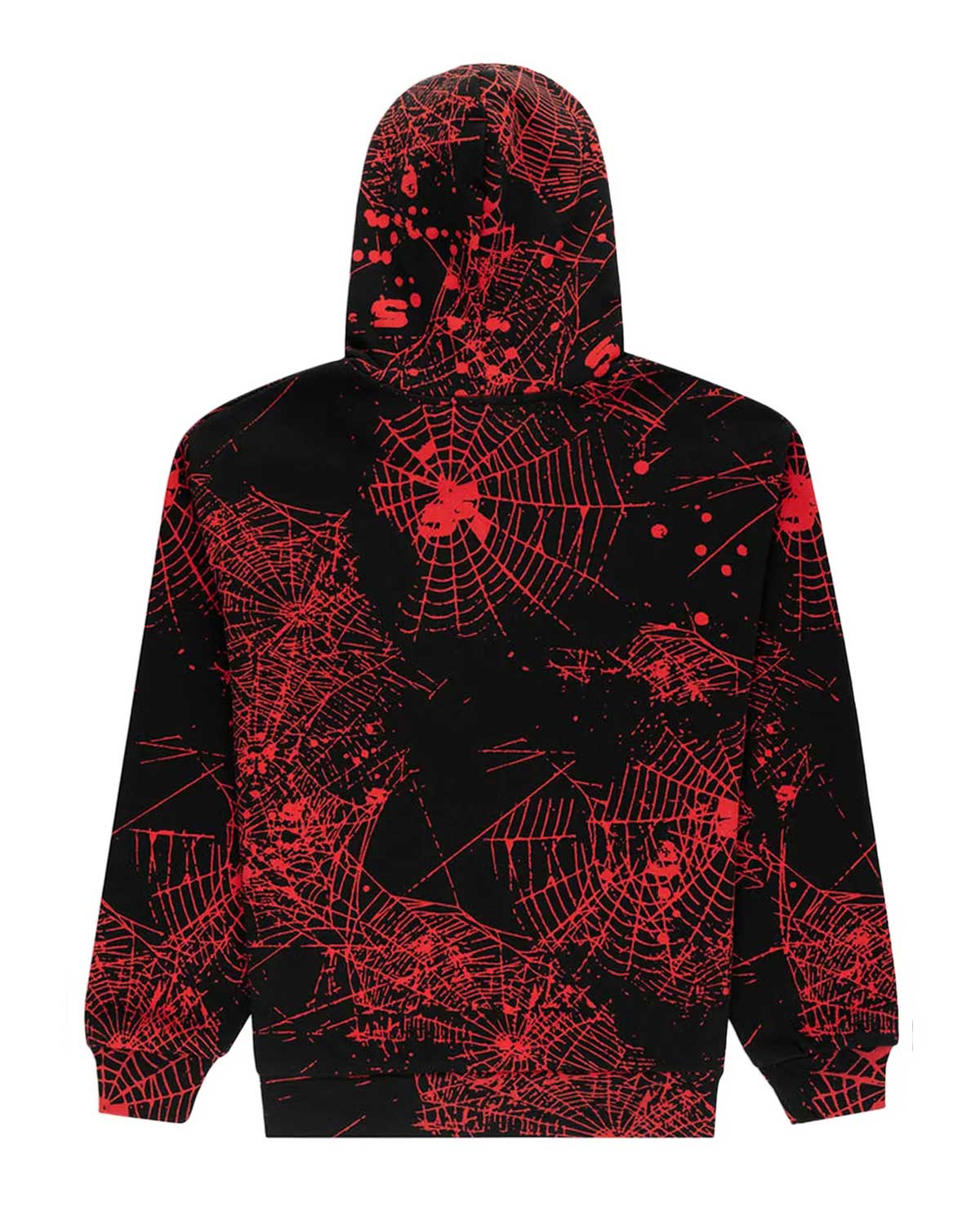 Sp5der AOP V2 Zip Up Hoodie Black