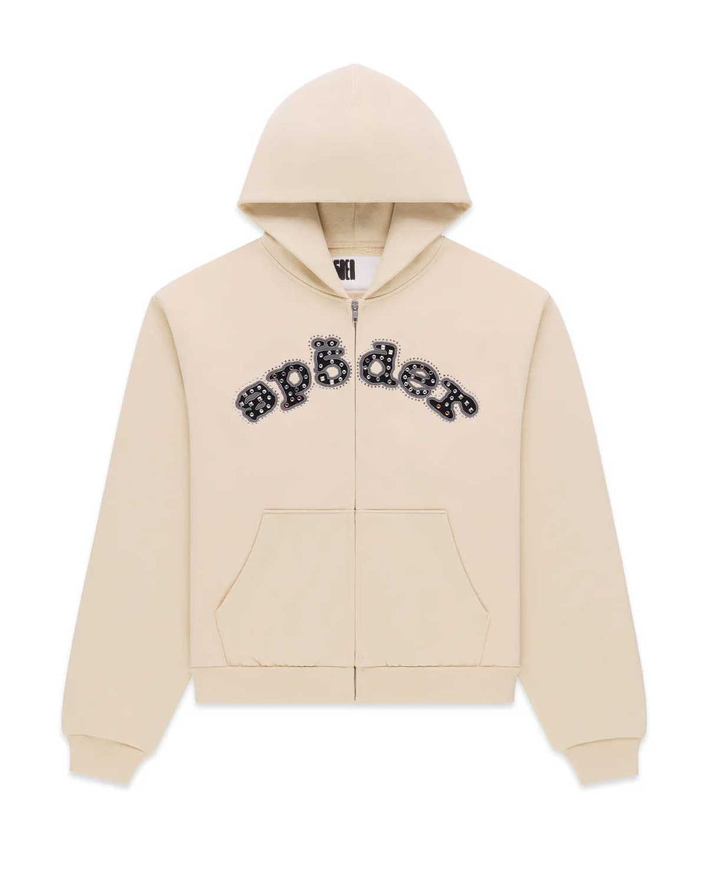 Sp5der OG Logo Mixed Stone Hoodie Cream