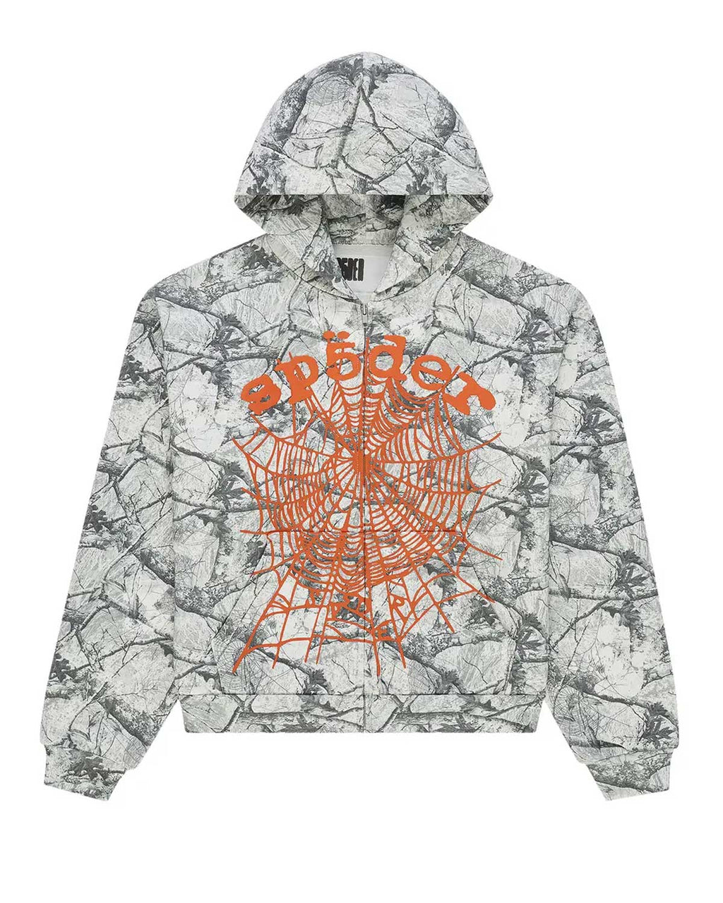 Sp5der Realtree OG Web V2 Zip Up Hoodie White Camo