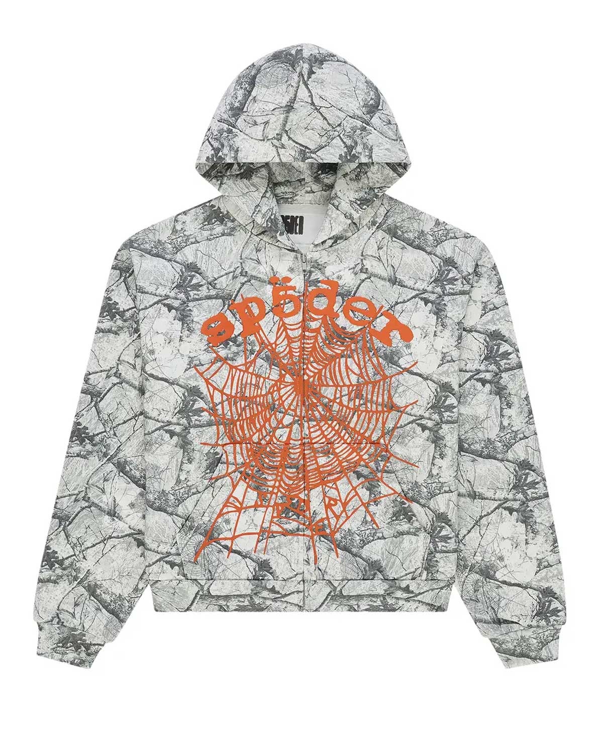 Sp5der Realtree OG Web V2 Zip Up Hoodie White Camo