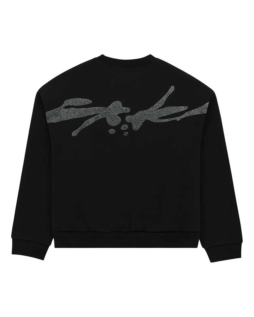 Sp5der Rhinestone TM Crewneck Black