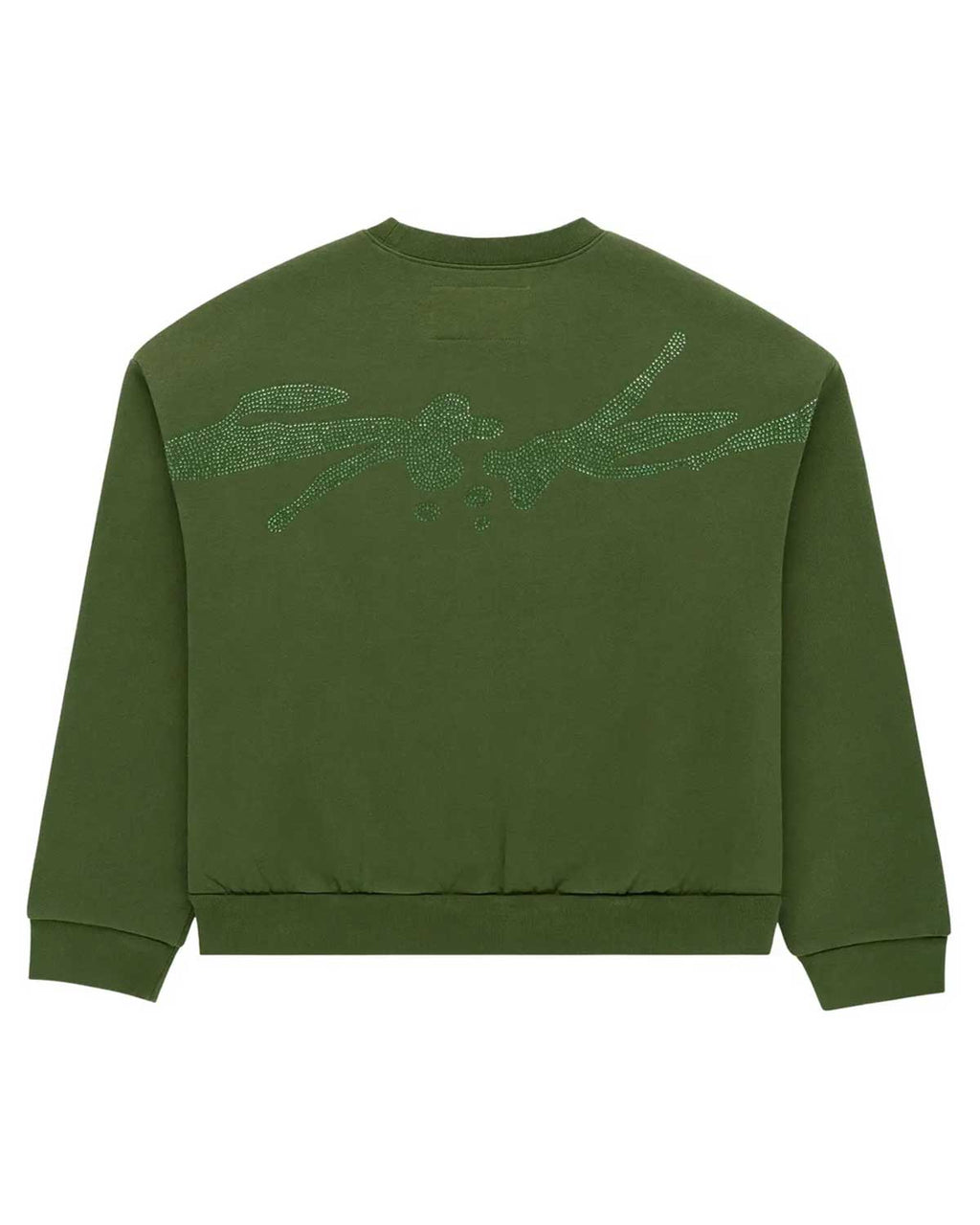 Sp5der Rhinestone TM Crewneck Xanadu Green