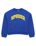 Sp5der Varsity Web Crewneck Blue