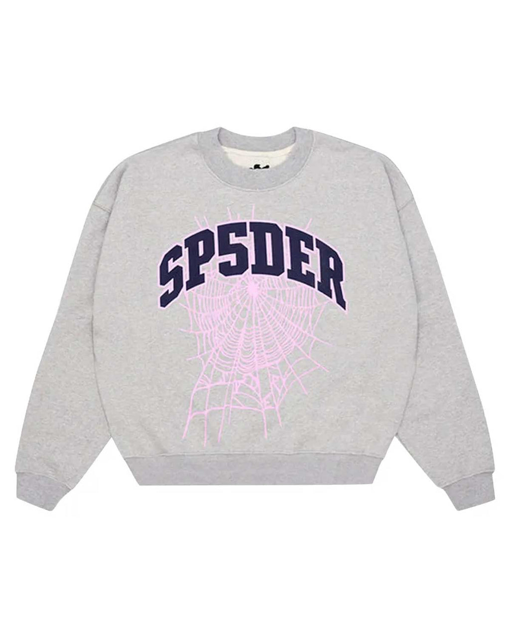 Sp5der Varsity Web Crewneck Heather Grey