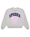 Sp5der Varsity Web Crewneck Heather Grey
