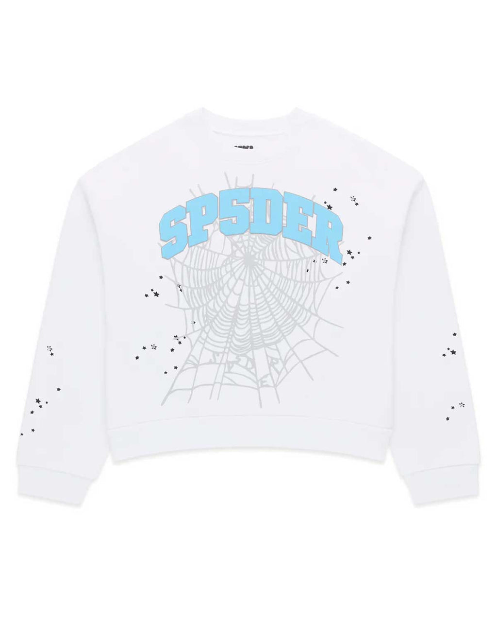 Sp5der Varsity Web Crewneck White