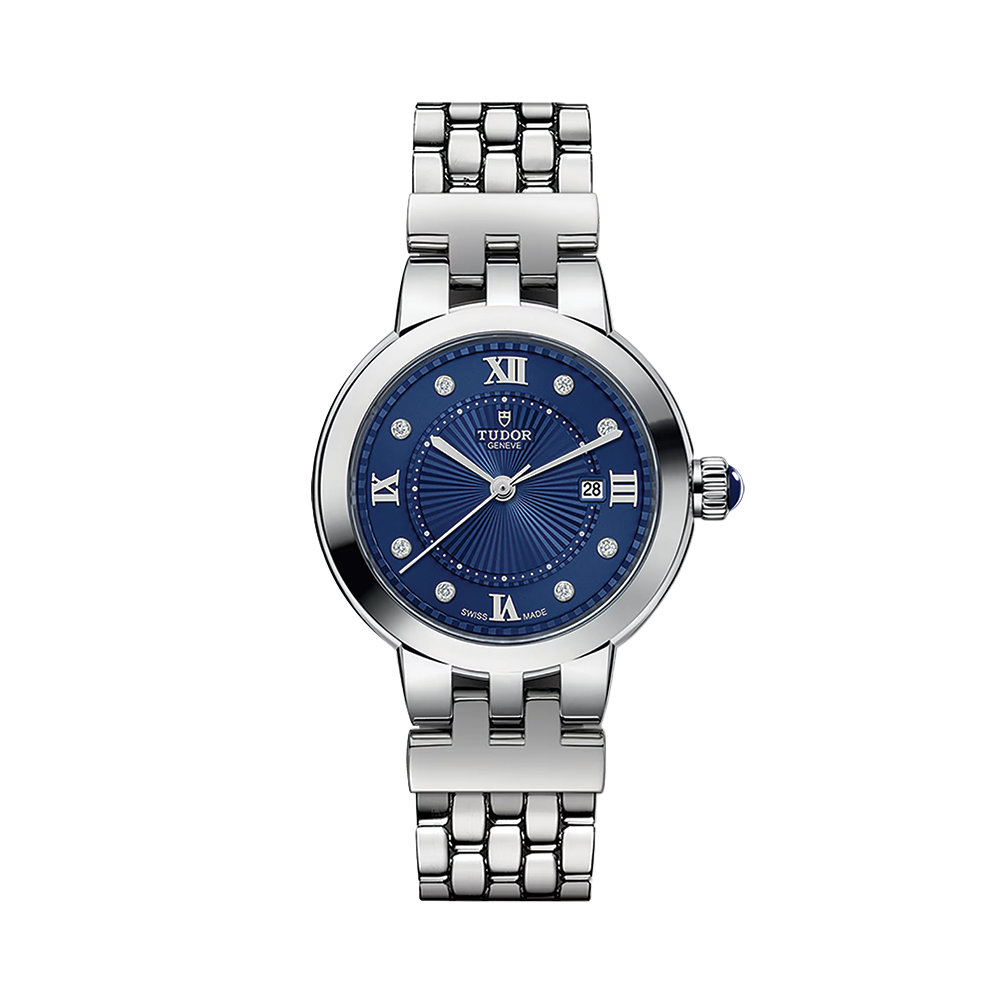 Clair de Rose 30mm - Blue, Diamond-Set on Bracelet