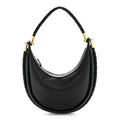 Smooth Calfskin Hula Hoop Shoulder Bag Black