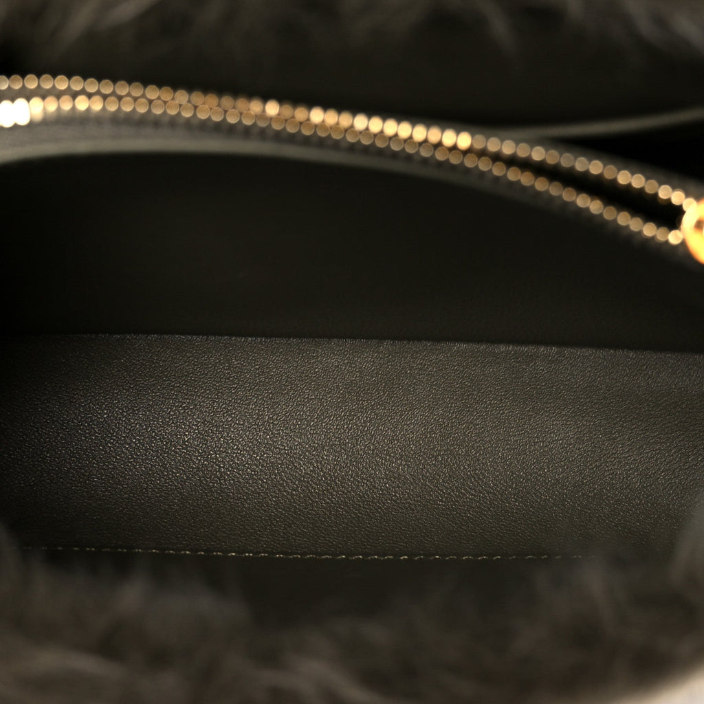 Shearling Suede Calfskin Teen Nino Golden Khaki