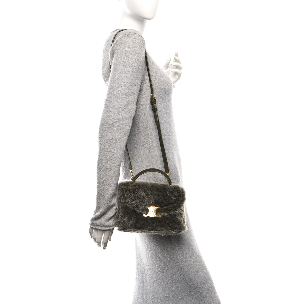 Shearling Suede Calfskin Teen Nino Golden Khaki