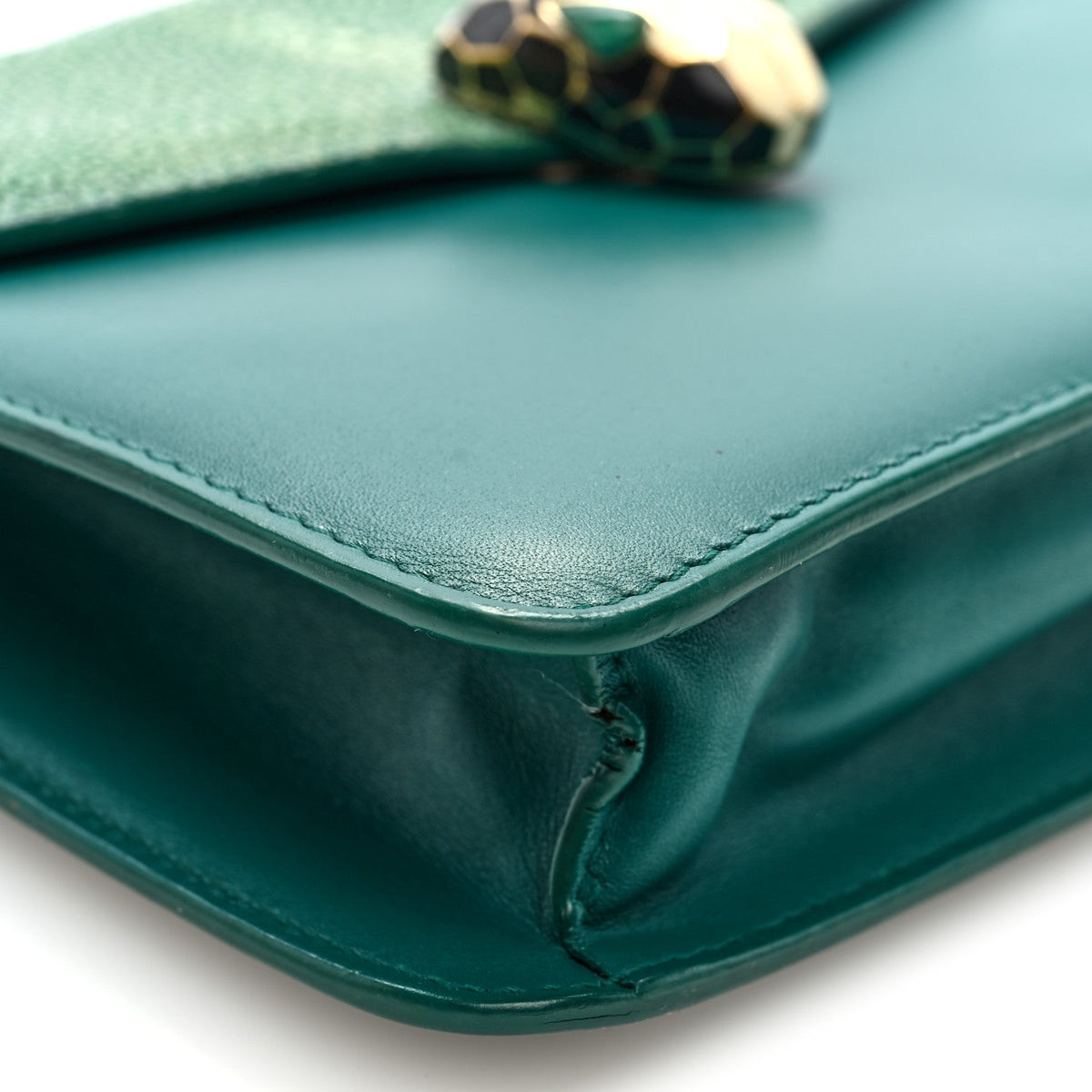 Galuchat Calfskin Serpenti Forever Crossbody Bag Green