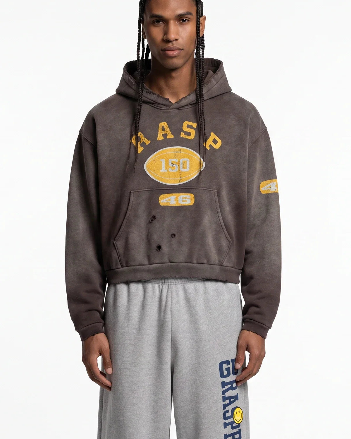GV Gallery Football Hoodie Brown