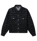 Revenge All Over Logo Denim Jacket Black