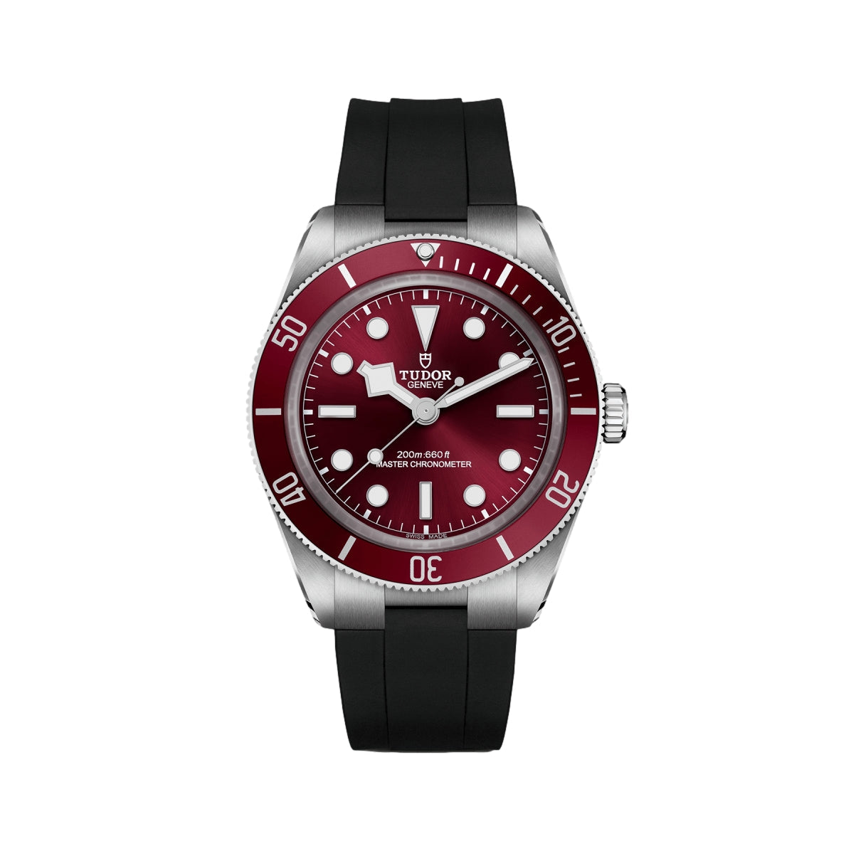 Black Bay 58 39mm - Burgundy on Rubber Strap