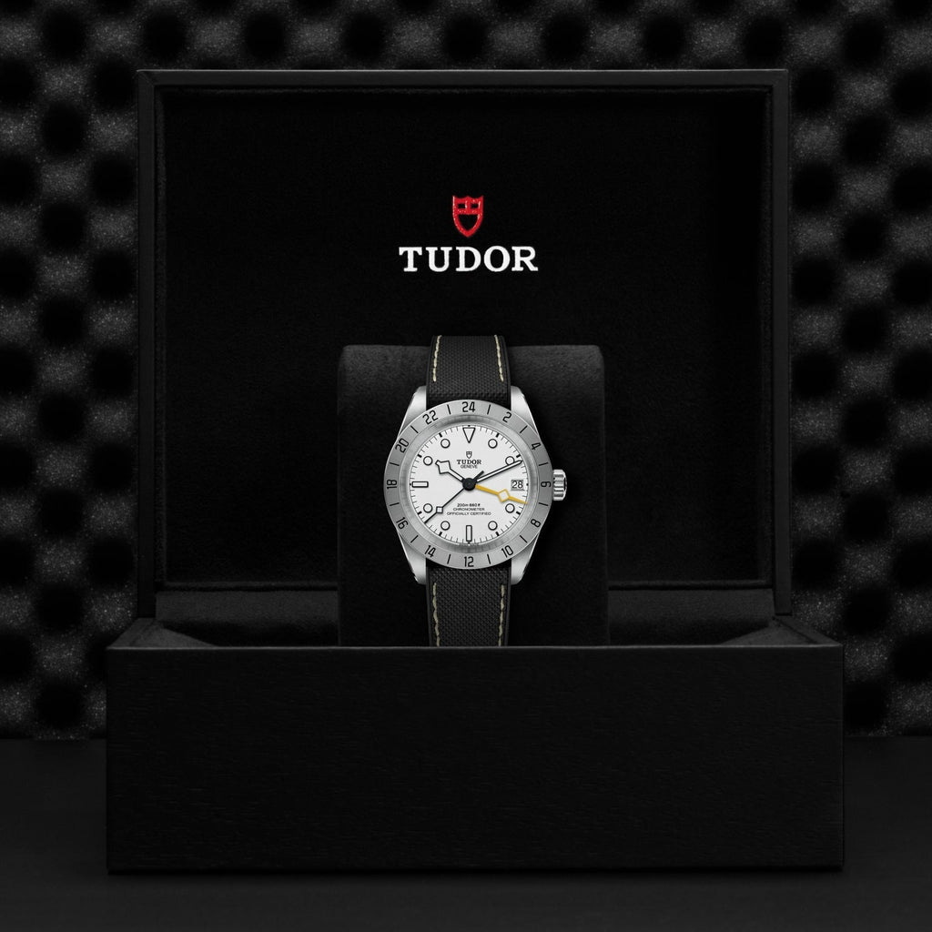 Black Bay Pro GMT 39mm - Opaline on Rubber/Leather Strap