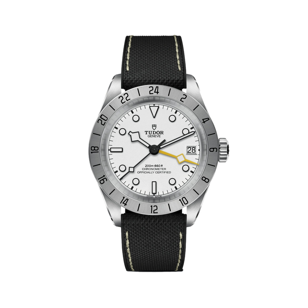 Black Bay Pro GMT 39mm - Opaline on Rubber/Leather Strap