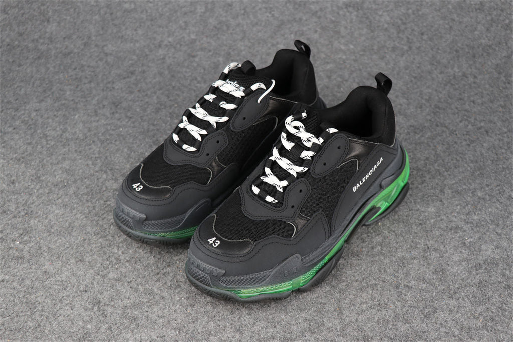 Balenciaga Wmns Triple S Clear Sole ‘Black Green'